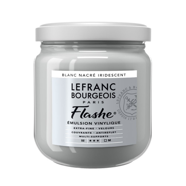 photo-Peinture vinylique - Flashe - Blanc nacré iridescent - 827 - Lefranc Bourgeois - 400ml