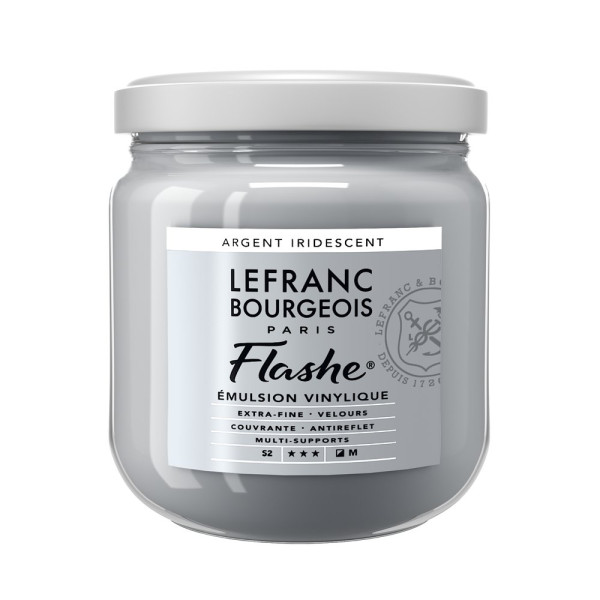 photo-Peinture vinylique - Flashe - Argent iridescent - 832 - Lefranc Bourgeois - 400ml