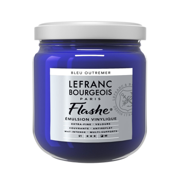 photo-Peinture vinylique - Flashe - Bleu outremer - 043 - Lefranc Bourgeois - 400ml