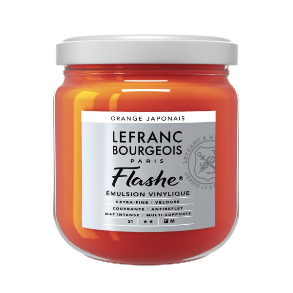photo-Peinture vinylique - Flashe - Orange japonais - 476 - Lefranc Bourgeois - 400ml