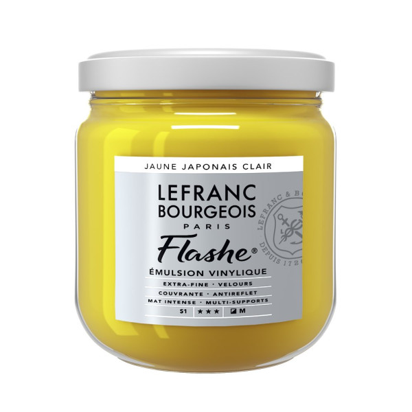 photo-Peinture vinylique - Flashe - Jaune japonais - 183 - Lefranc Bourgeois - 400ml