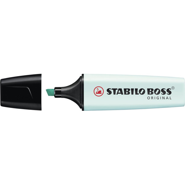 Surligneur - STABILO BOSS Original - Bleu turquoise pastel - Pointe large