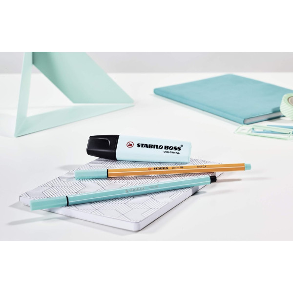 Surligneur - STABILO BOSS Original - Bleu turquoise pastel - Pointe large