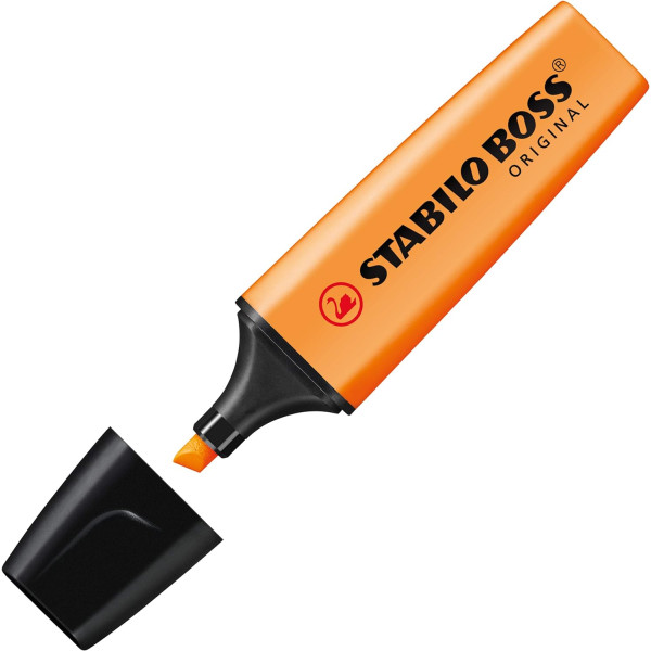 Surligneur - STABILO BOSS Original - Orange fluo - Pointe large