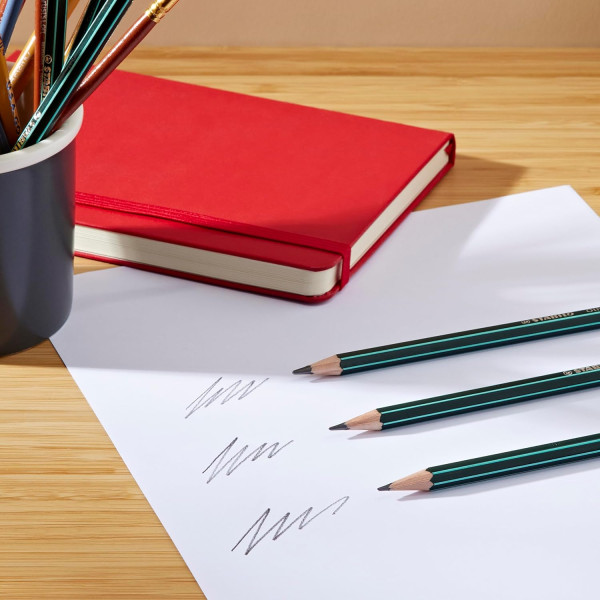 6 crayons graphite - STABILO Othello Arty - Mines différentes - 4H, 3H, 2H