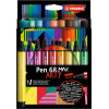 photo-Feutres dessin - STABILO Pen 68 Max - Pointe large - Arty - 18 couleurs