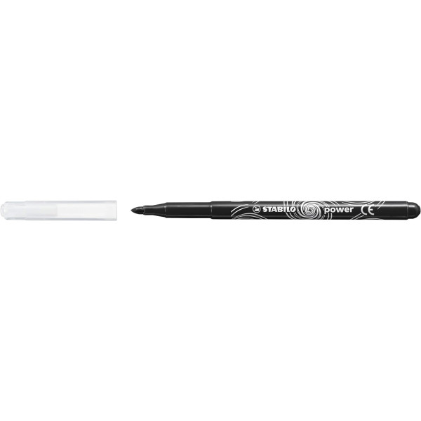 Feutres de coloriage - STABILO power max - Noir - Pointe large - 12 feutres