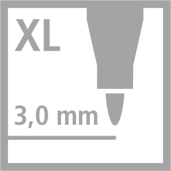 Feutres de coloriage - STABILO power max - Noir - Pointe large - 12 feutres