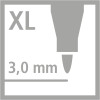 Feutres de coloriage - STABILO power max - Noir - Pointe large - 12 feutres