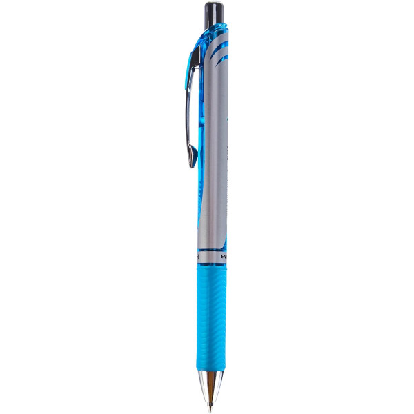 photo - Stylo Energel - Pointe moyenne - 0.7mm - Bleu ciel - Pentel