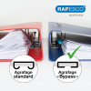 Agrafeuse + agrafes 24/8mm - 1 boite de 1000 agrafes - Mécanisme Bypass - Chrome - Rapesco