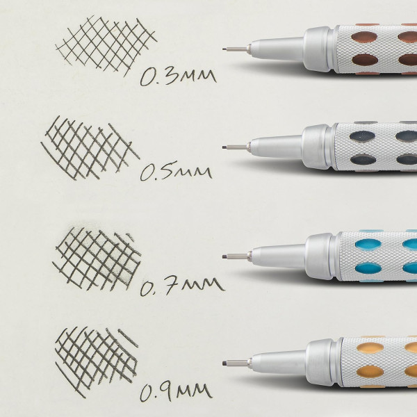 Porte-mines - Métal - Rechargeable - HB - Mine 0.5mm - Pentel - Graphgear 1000