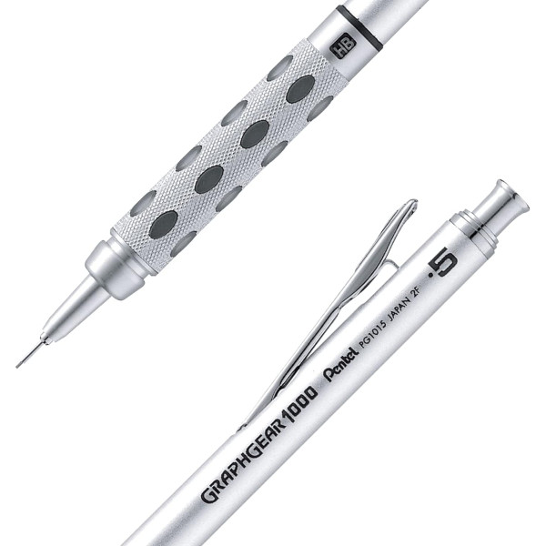 Porte-mines - Métal - Rechargeable - HB - Mine 0.5mm - Pentel - Graphgear 1000