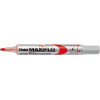 Set 4 marqueurs + brosse magnétique - Effaçable - Pointe ogive - Tableau blanc - Pentel - Maxiflo