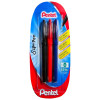 photo - 3 stylos feutres - Pointe acrylique - Noir Rouge Bleu - Pentel - Sign Pen