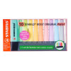 photo-Surligneurs - STABILO BOSS ORIGINAL - 10 couleurs pastel - Set de bureau