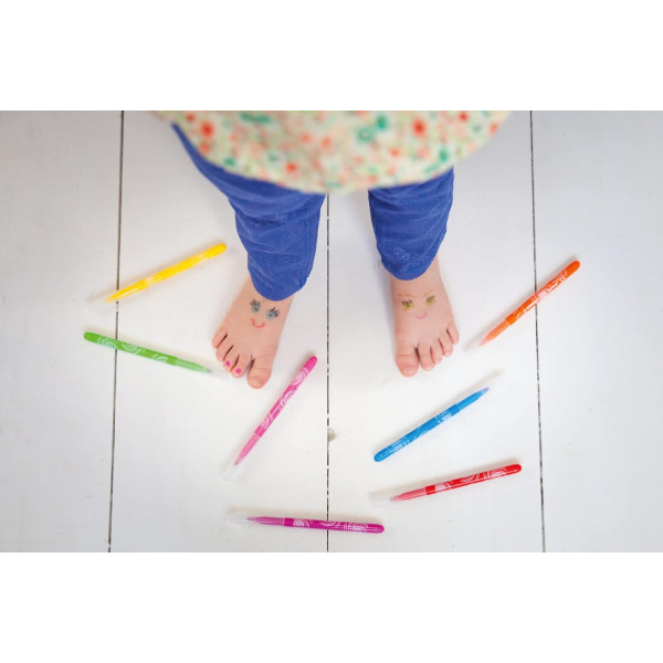 Feutres de coloriage - STABILO Power - Pointe moyenne - 12 couleurs - Pot métal
