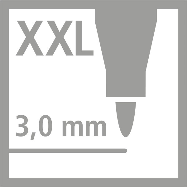 24 Feutres de coloriage - STABILO PowerMax - Pointe large - 12 couleurs - Pot métal