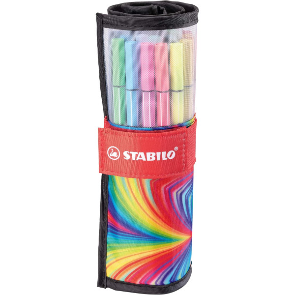 photo-Feutres de coloriage - STABILO Pen 68 Arty - Pointe moyenne - Trousse - 25 couleurs