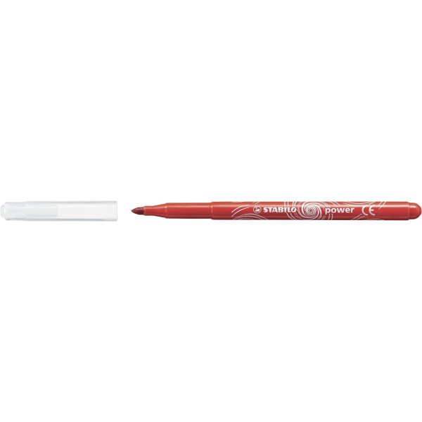 Feutres de coloriage - STABILO power max - Rouge - Pointe large - 12 feutres