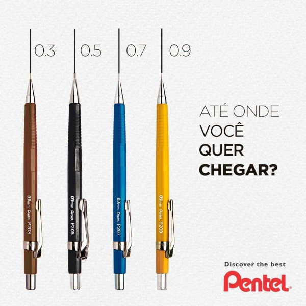 Porte-mines - Marron - Rechargeable - Mine 0.7mm - Pentel - P207