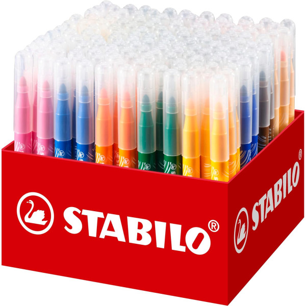 photo-Feutres de coloriage - STABILO powerMax - Pointe large - Schoolpack - 140 feutres