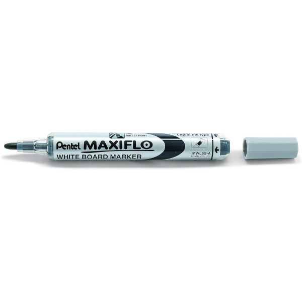 Pochette de 4 marqueurs - Effaçable - Pointe ogive - Tableau blanc - Pentel - Maxiflo