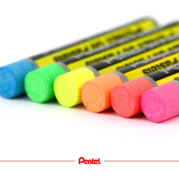 Pastels à l'huile - Boîte de 12 - Couleurs flurorescentes - Pentel Arts