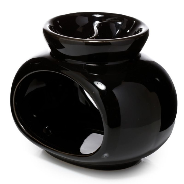 Brûleur à huile - Fondant à cire - Noir - Céramique - Décoration - Idées cadeaux