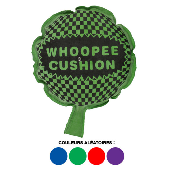 Coussin péteur - Humour - Blague - 19 cm diamètre - Couleurs aléatoires