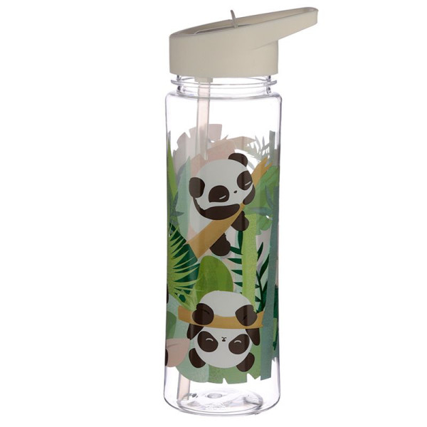 photo-Gourde - Enfant - Plastique - Paille intégrée - Panda - Pandarama - 500ml