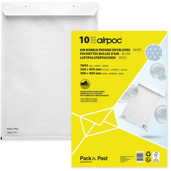 photo-Enveloppes à bulles - 32x45,5cm - Référence J - Auto adhésive - Lot de 10 - GPV
