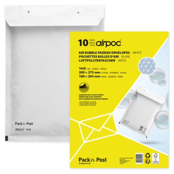 photo-Enveloppes à bulles - 24x27,5cm - Référence E - Auto adhésive - Lot de 10 - GPV