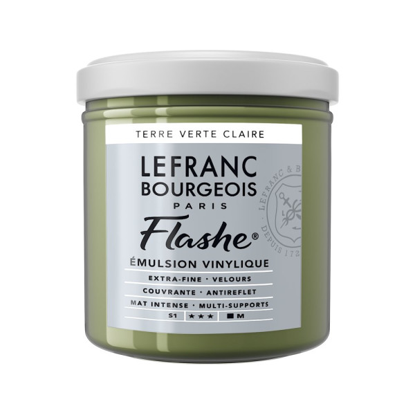 photo-Peinture vinylique - Flashe - Terre verte claire - 880 - Lefranc Bourgeois - 125ml