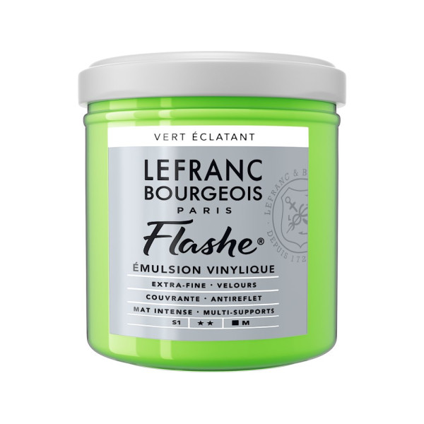 photo-Peinture vinylique - Flashe - Vert éclatant - 554 - Lefranc Bourgeois - 125ml