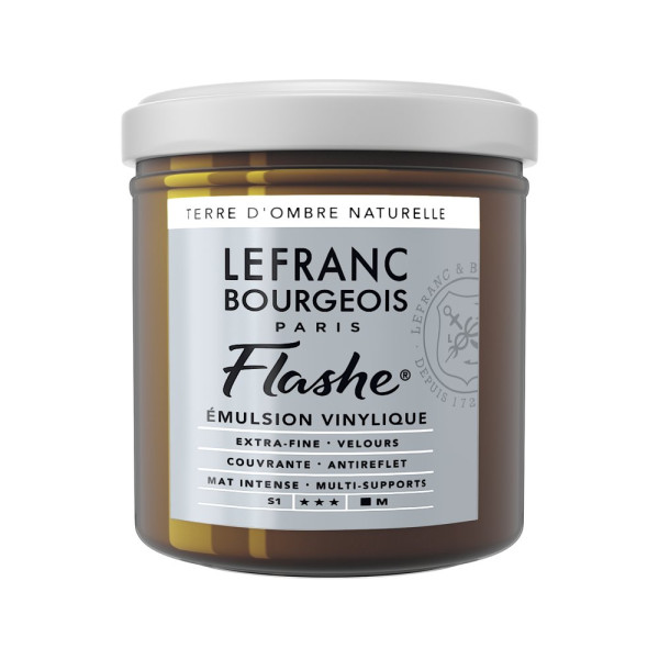 photo-Peinture vinylique - Flashe - Terre ombre naturelle - 478 - Lefranc Bourgeois - 125ml