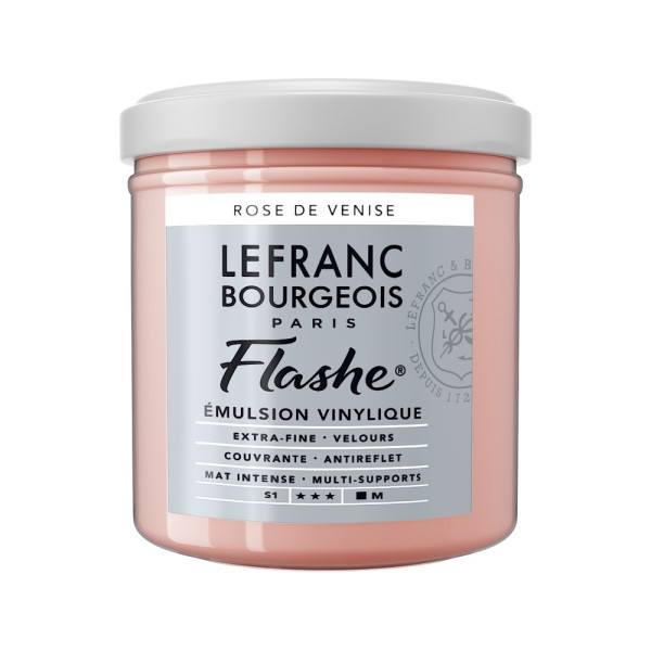 photo-Peinture vinylique - Flashe - Rose de Venise - 335 - Lefranc Bourgeois - 125ml