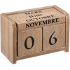 photo-Petit calendrier - Mois et jour - Bois - Décoration - Style colonial - Atmosphera