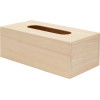 photo-Boite à mouchoirs - Bois naturel - A décorer - 25x15x9cm - Loisirs créatifs