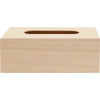 Boite à mouchoirs - Bois naturel - A décorer - 25x15x9cm - Loisirs créatifs