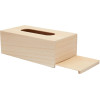 Boite à mouchoirs - Bois naturel - A décorer - 25x15x9cm - Loisirs créatifs