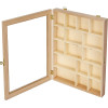 Vitrine en bois - A décorer - 16 compartiments - 23x28 cm - Vitre plexi - Artemio