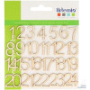 photo-Chiffres en bois - 1 à 24 - Autocollant - 2cm - Loisirs créatifs - Calendrier