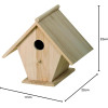 Nichoir - Maison pour oiseaux - Bois - A décorer - 22x17x22cm - Artemio