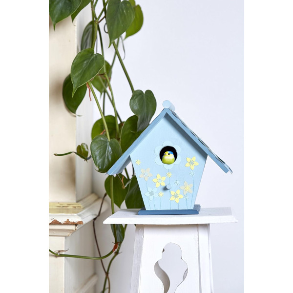 Nichoir - Maison pour oiseaux - Bois - A décorer - 22x17x22cm - Artemio