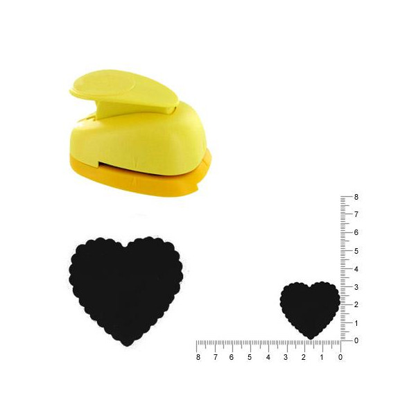 Maxi perforatrice - Forme de cœur - Scrapbooking - Loisirs créatifs - 3.3 cm