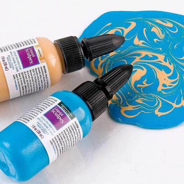 Argile liquide à cuire - Pour création de bijoux - Couleur métallisée - 3 flacons 30ml