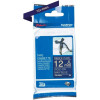 photo-Cartouche pour étiqueteuse - Brother - TZe-RN34 - Tissu fond bleu nuit écriture or - 12mm