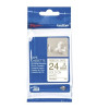 photo-Cartouche pour étiqueteuse - Brother - TZe-R254 - Tissu fond blanc écriture or - 24mm