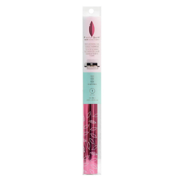 photo-Rouleau de feuille thermique métallisée - Rose - 12x96cm - Foil Quill - We'R